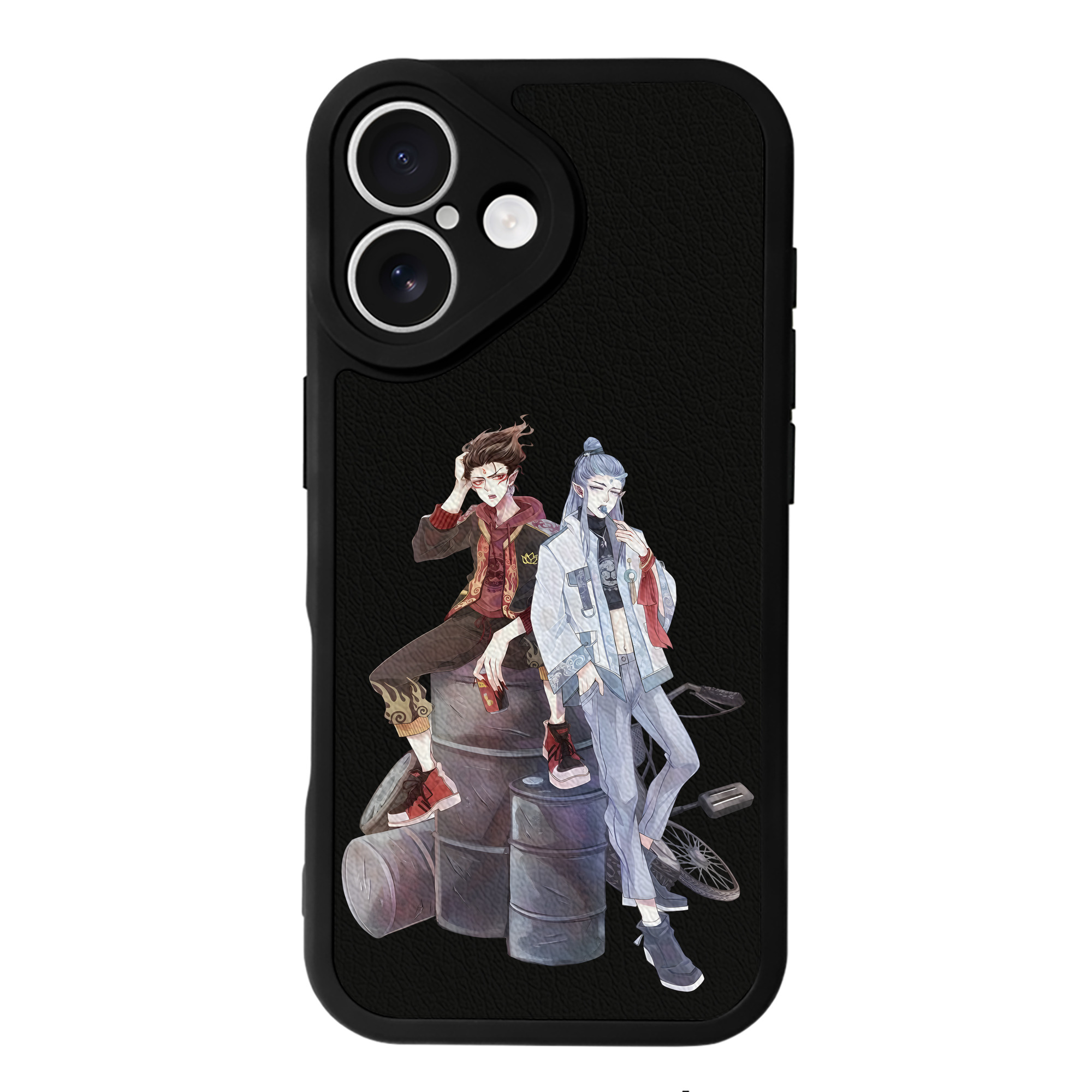 （画像用） Ne Zha 2 ナタ 魔童の大暴れ 【iPhone 16シリーズ対応】シリコンスマホケース（レザー調） 材質：シリコン